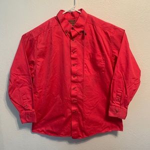 Ariat XXL PINK FITTED BUTTON UP SHIRT (stained)